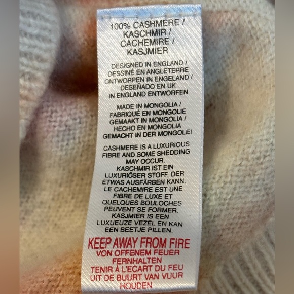 Brodie Fine Cashmere Multicolor Tie Dye Short Sleeve Sweater | Size Small - Picture 5 of 7